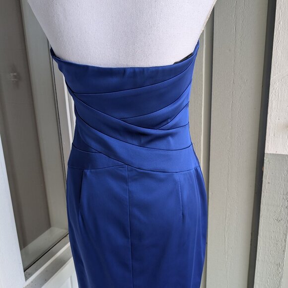 ✨ Stunning Calvin Klein Royal Blue Halter Bodycon Mini Dress - Size 4 ✨ - Picture 5 of 5